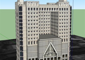 某艺术中心建筑设计SU(草图大师)模型