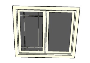 多扇窗户设计SU(草图大师)模型