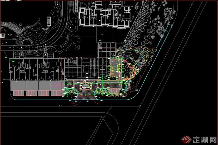 某售楼中心西侧绿化设计CAD图+PSD效果图与3DMAX模型(5)