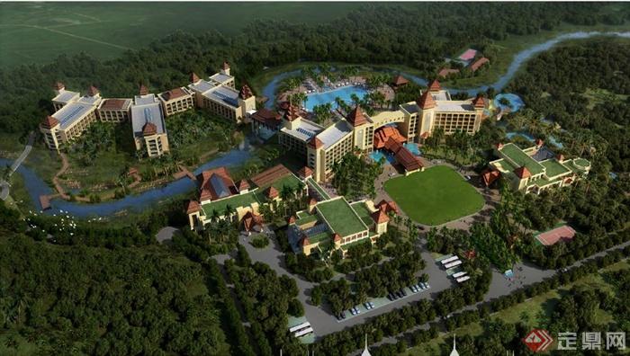 云南西双版纳某度假酒店建筑景观规划pdf方案(2)