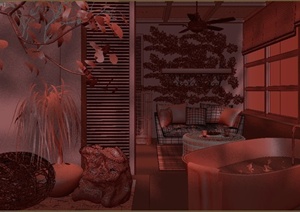 某酒店浴室装饰设计3DMAX模型