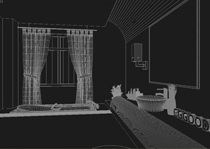 某现代住宅空间卫生间室内设计3DMAX模型