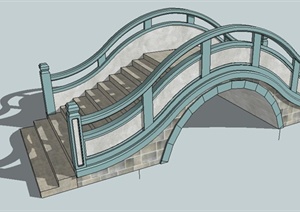园林景观小园桥拱桥SU(草图大师)模型