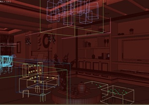 某现代住宅空间室内餐客厅家装设计3DMAX模型