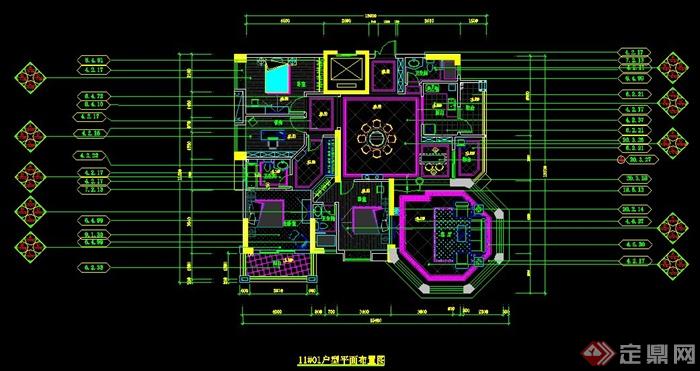 欧式风格住宅室内装饰设计施工图（含效果图）(3)