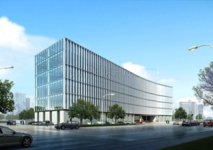 江干区检察院建筑设计3DMAX模型（附效果图）