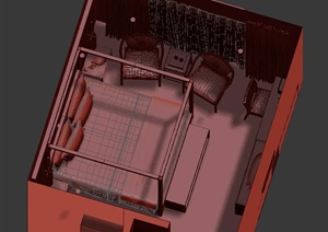室内中式卧室装饰设计3DMAX模型