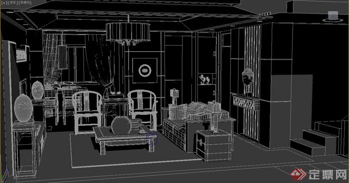 室内客厅家装设计3DMAX模型(1)