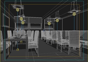 现代风格小型咖啡厅室内设计3dmax模型