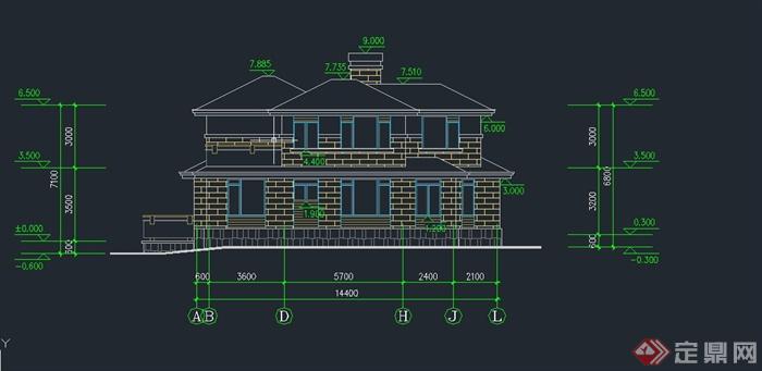 多套别墅建筑设计CAD方案图（带效果图）(5)