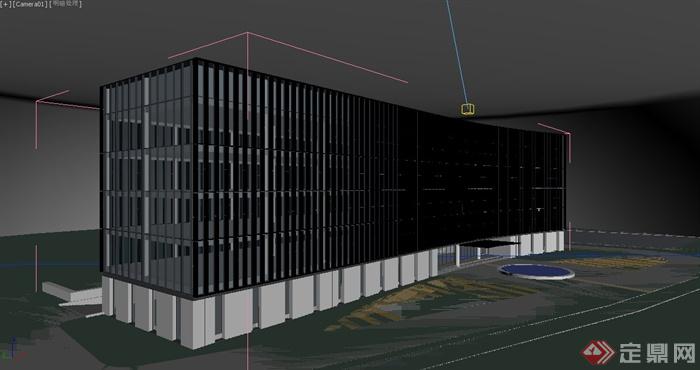 江干区检察院建筑设计3DMAX模型（附效果图）(2)