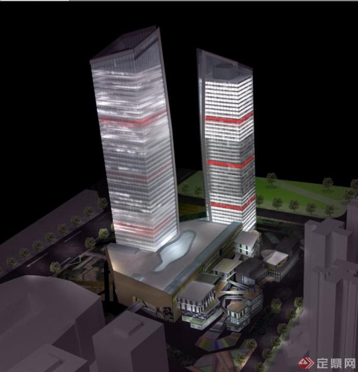 某高层办公楼建筑设计SU模型