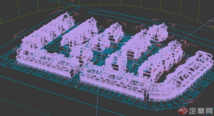 某别墅区建筑设计3DMAX模型（附效果图）(4)