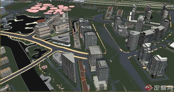 某地火车东站建筑规划设计3DMAX模型与PSD效果图(4)