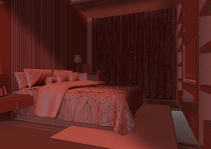 现代简洁卧室装饰设计3DMAX模型