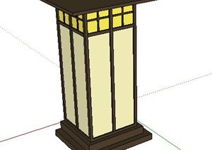 一个小庭院灯设计SU(草图大师)模型