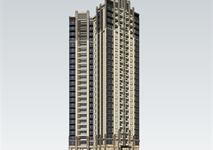 某地区高层住宅建筑SU(草图大师)模型