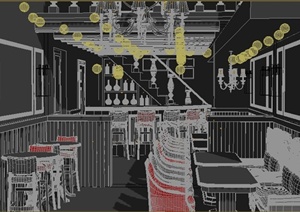 某二层小餐馆室内设计3dmax模型