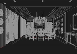 某商业空间餐厅室内设计3dmax模型