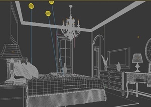 某美式住宅空间室内家装设计3DMAX模型