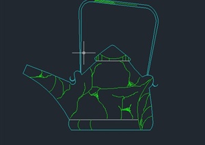 一个茶壶设计CAD立面图素材