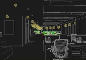 某办公区装饰设计MAX模型