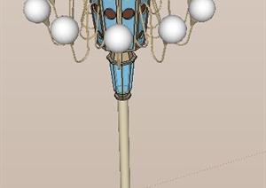 两个路灯设计SU(草图大师)模型