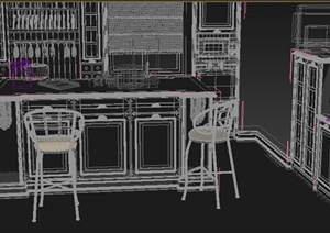 某住宅厨房室内装饰3DMAX模型