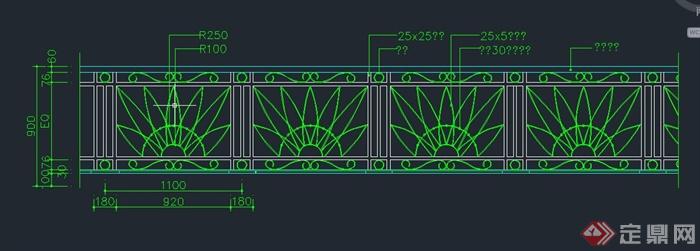 欧式围栏设计CAD立面图(1)