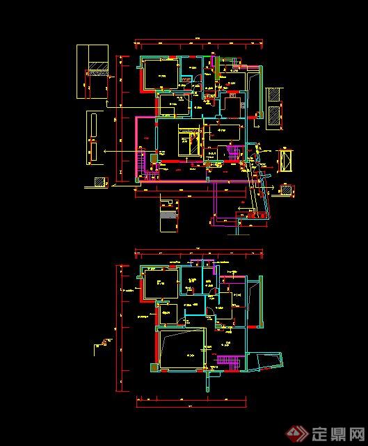 现代某别墅室内客厅与主卧设计3DMAX模型+CAD施工图+PSD效果图(10)