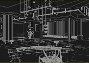 某现代娱乐厅室内设计3DMAX模型