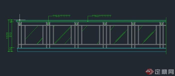 某建筑阳台围栏设计CAD立面图(1)
