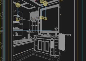 某住宅现代卫生间室内装饰3dmax模型