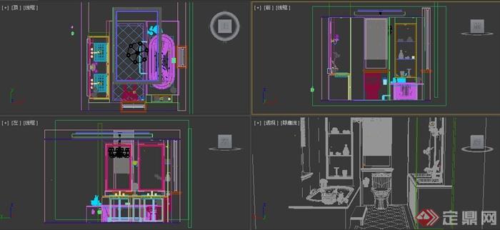 某住宅空间卫生间室内设计3dmax模型(2)