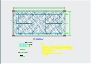 羽毛球场地设计CAD施工图