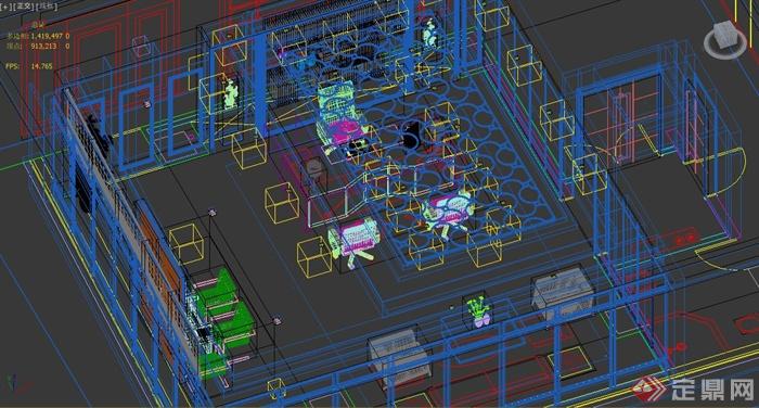 董事长办公室室内设计3DMAX模型(1)