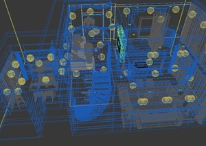 别墅客餐厅装饰设计3DMAXM模型