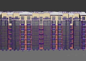 某现代小高层住宅建筑设计3DMAX模型
