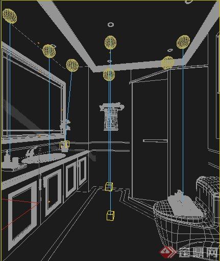 住宅空间卫生间室内装饰设计3dmax模型(1)