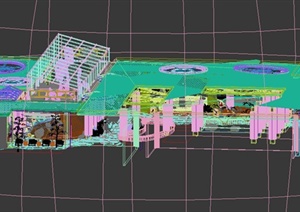 某现代娱乐室绿化景观设计3DMAX模型