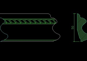 室内装饰踢脚线cad图
