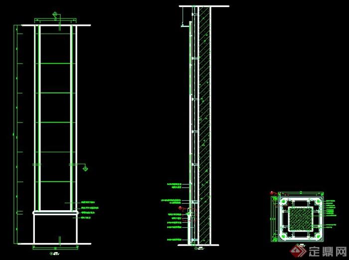 室内装饰立柱构造分析图(2)