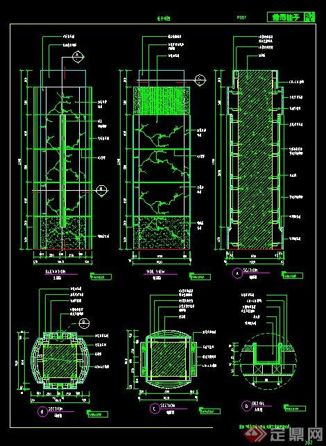 建筑室内常用柱体设计CAD施工图(1)