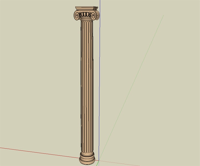 罗马柱设计SU模型