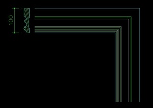 直角饰线设计CAD平面图
