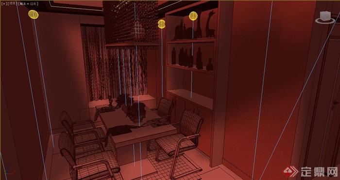 简约餐厅家装设计3DMAX模型(2)