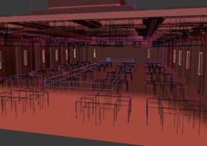 酒楼餐厅装饰设计3DMAX模型