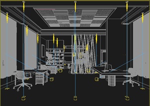 某现代风格工作室室内设计3dmax模型