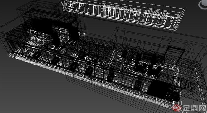 某酒店餐厅装潢设计3DMAX模型(2)