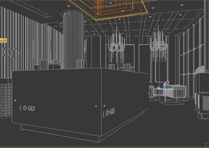某现代售楼大厅室内装修设计3DMAX模型